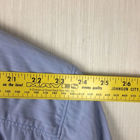 TOMMY BAHAMA Men's Solid Blue Short Sleeve 100% Silk One Pocket Shirt XXL 2XL - Picture 7 of 10